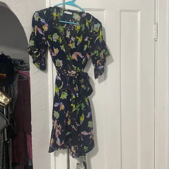 Tanya Taylor Floral Navy Dress - Picture 4 of 5